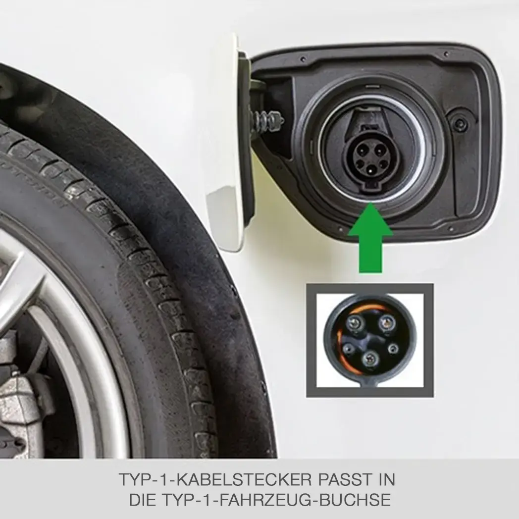 Foto einer Typ-1-Fahrzeugbuchse