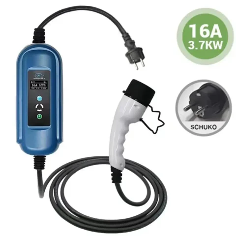 Volkswagen Mobile Ladekabel. 8A bis 16A. 2-Polige Schuko. Notladekabel für reguläres Laden | Typ 2 Stecker
